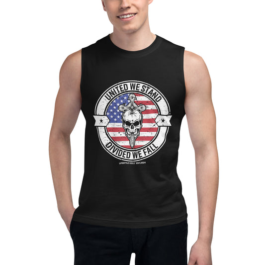 United we Stand Divided we Fall Muscle Shirt