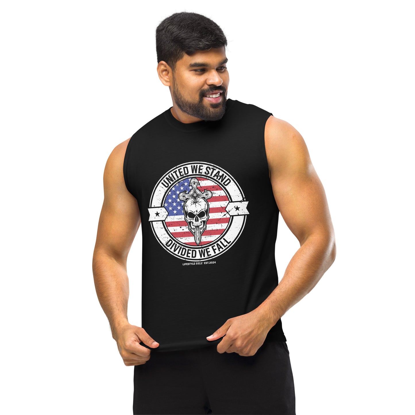 United we Stand Divided we Fall Muscle Shirt