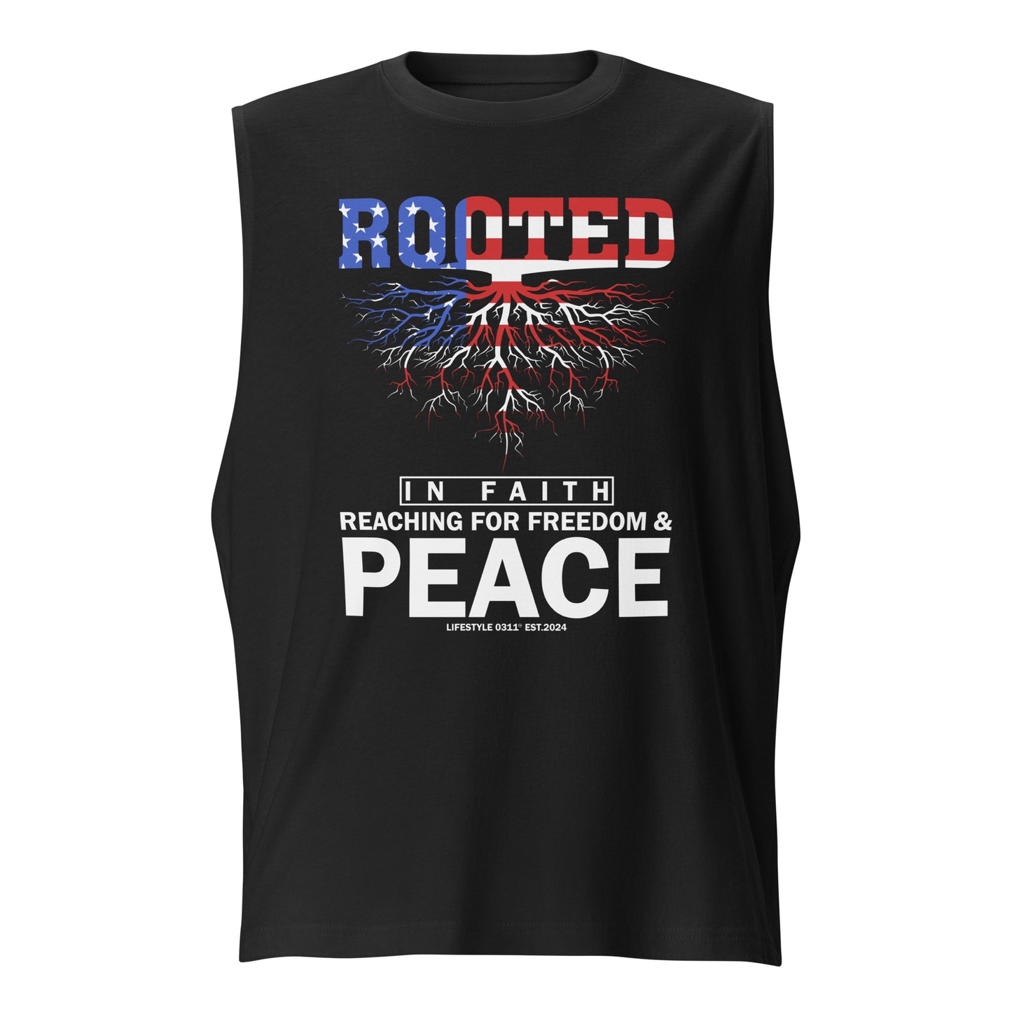 Rooted in Faith Muscle Shirt