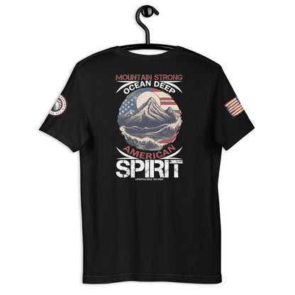 Mountain Strong Ocean Deep Unisex t-shirt