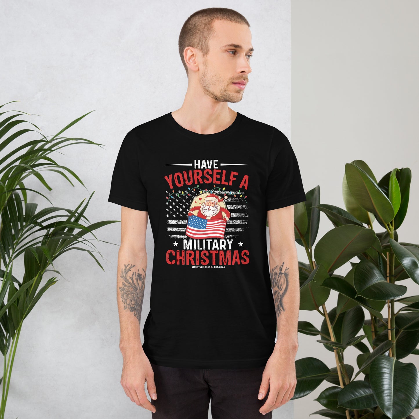 Military Christmas Santa  Unisex t-shirt