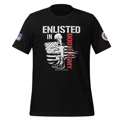 Enlisted in Gods Army Unisex t-shirt