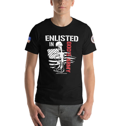 Enlisted in Gods Army Unisex t-shirt