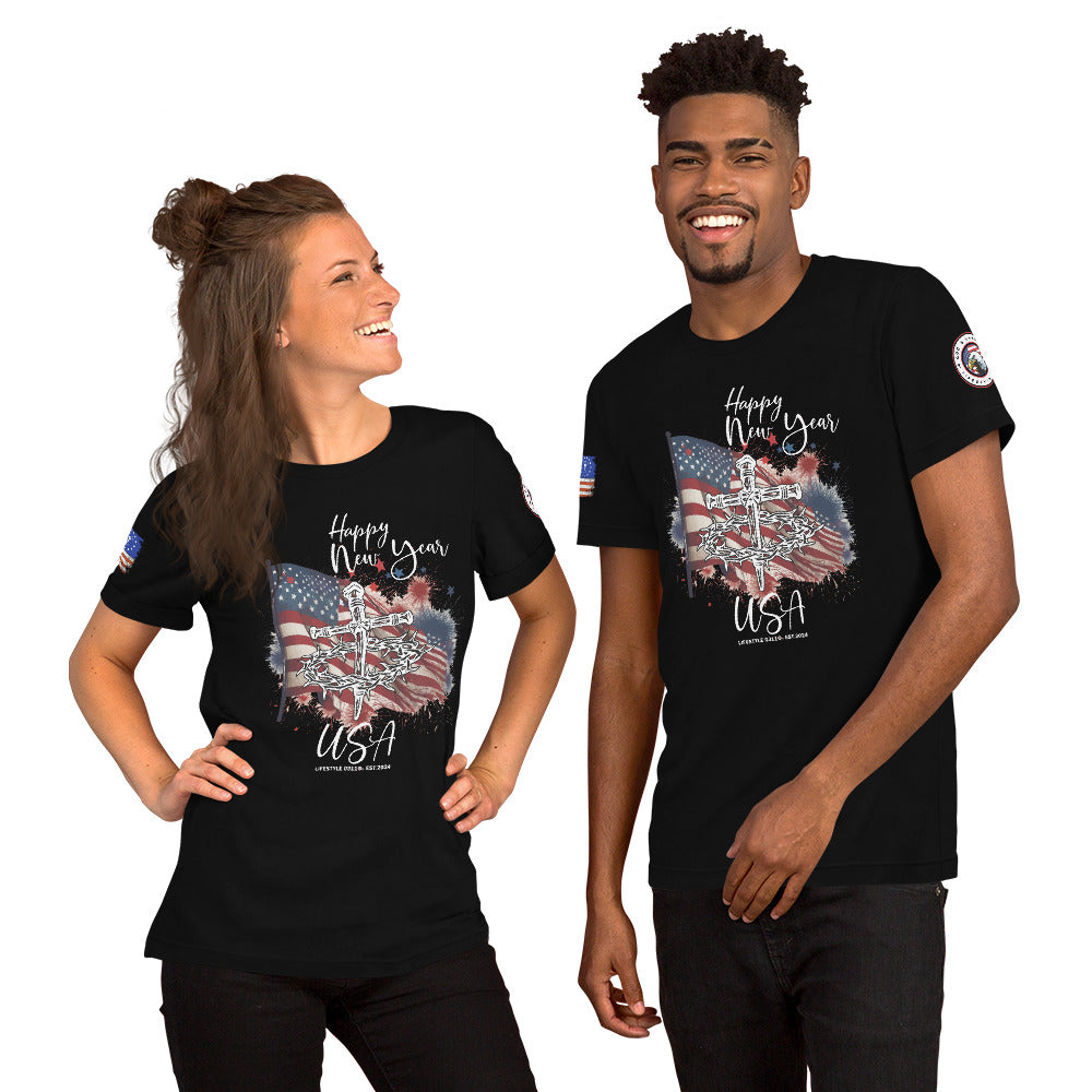 Happy New Year USA Unisex t-shirt