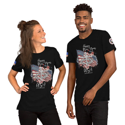 Happy New Year USA Unisex t-shirt