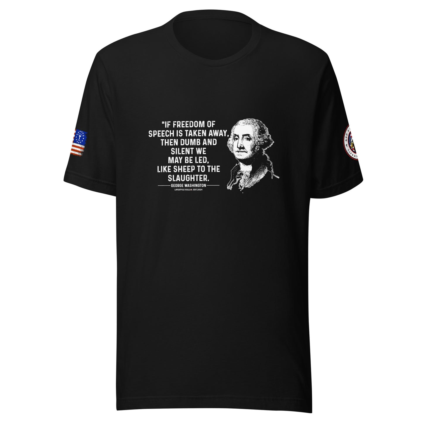 George Washington If Freedom of Speech Unisex t-shirt