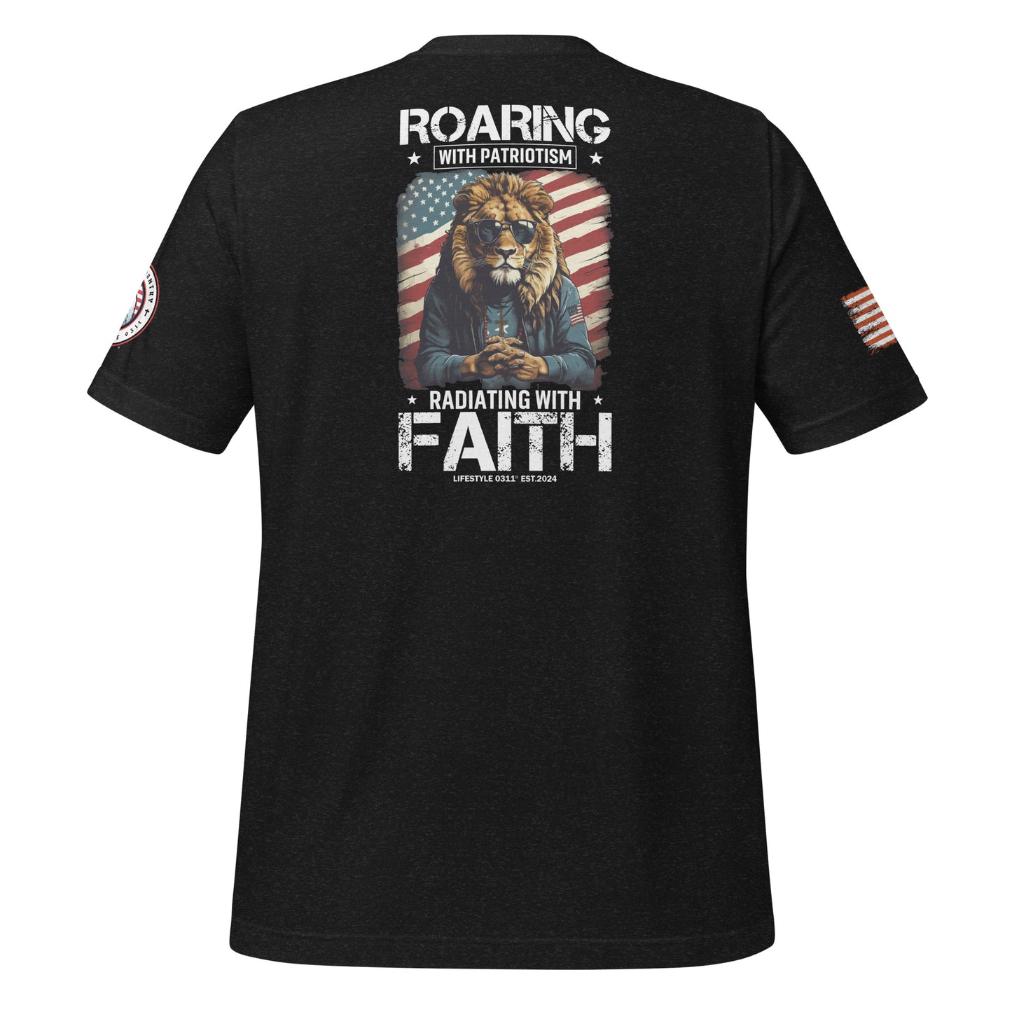 Roaring With Patriotism Unisex t-shirt