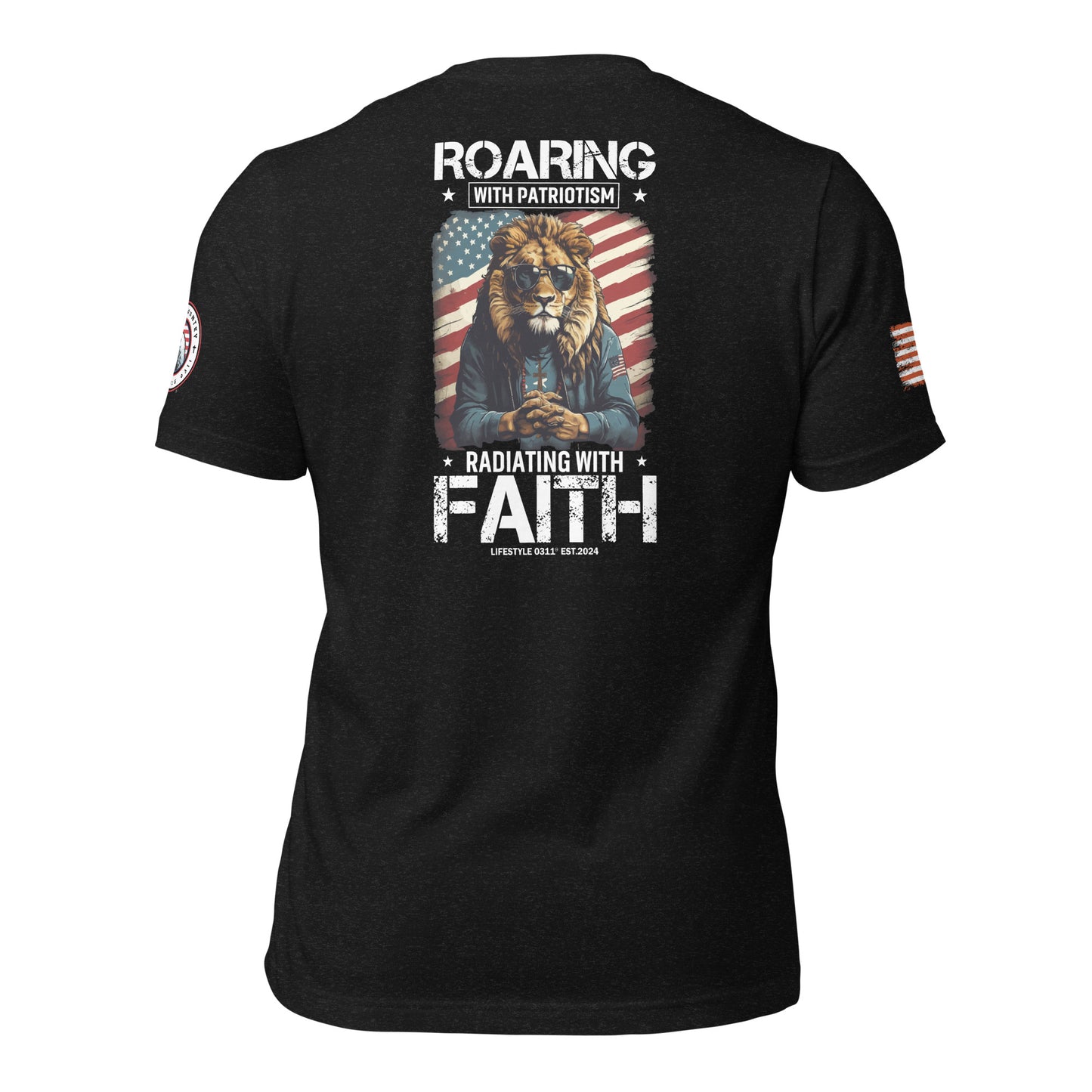 Roaring With Patriotism Unisex t-shirt