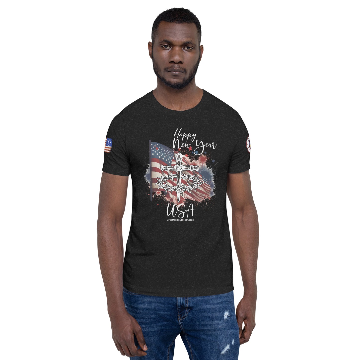 Happy New Year USA Unisex t-shirt