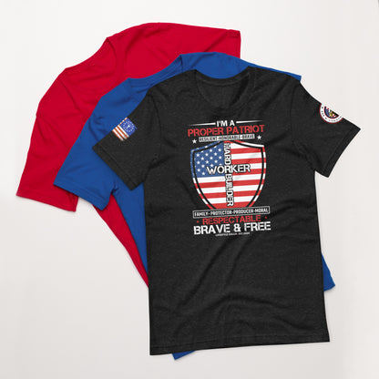 Proper Patriot Unisex t-shirt