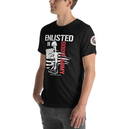 Enlisted in Gods Army Unisex t-shirt