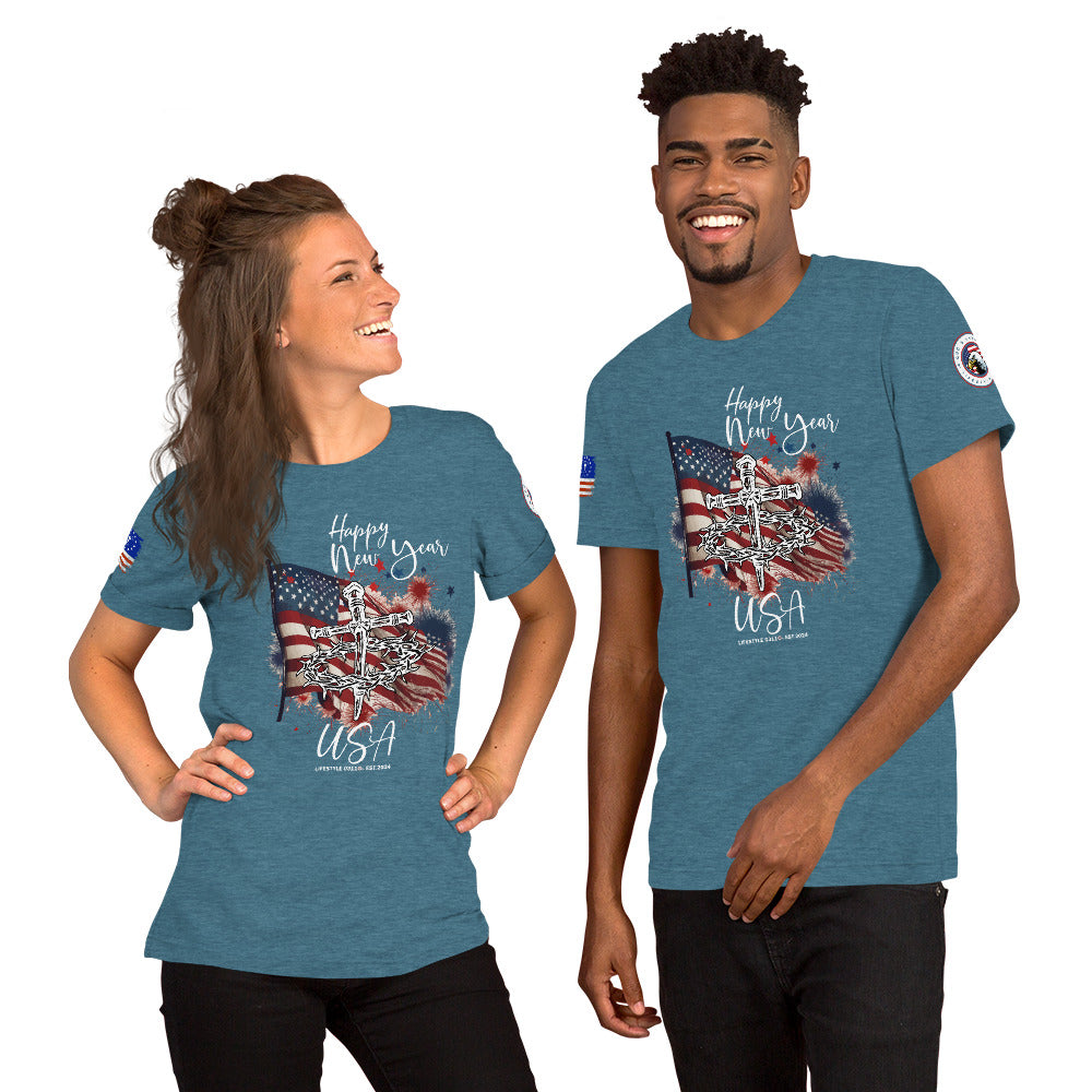 Happy New Year USA Unisex t-shirt