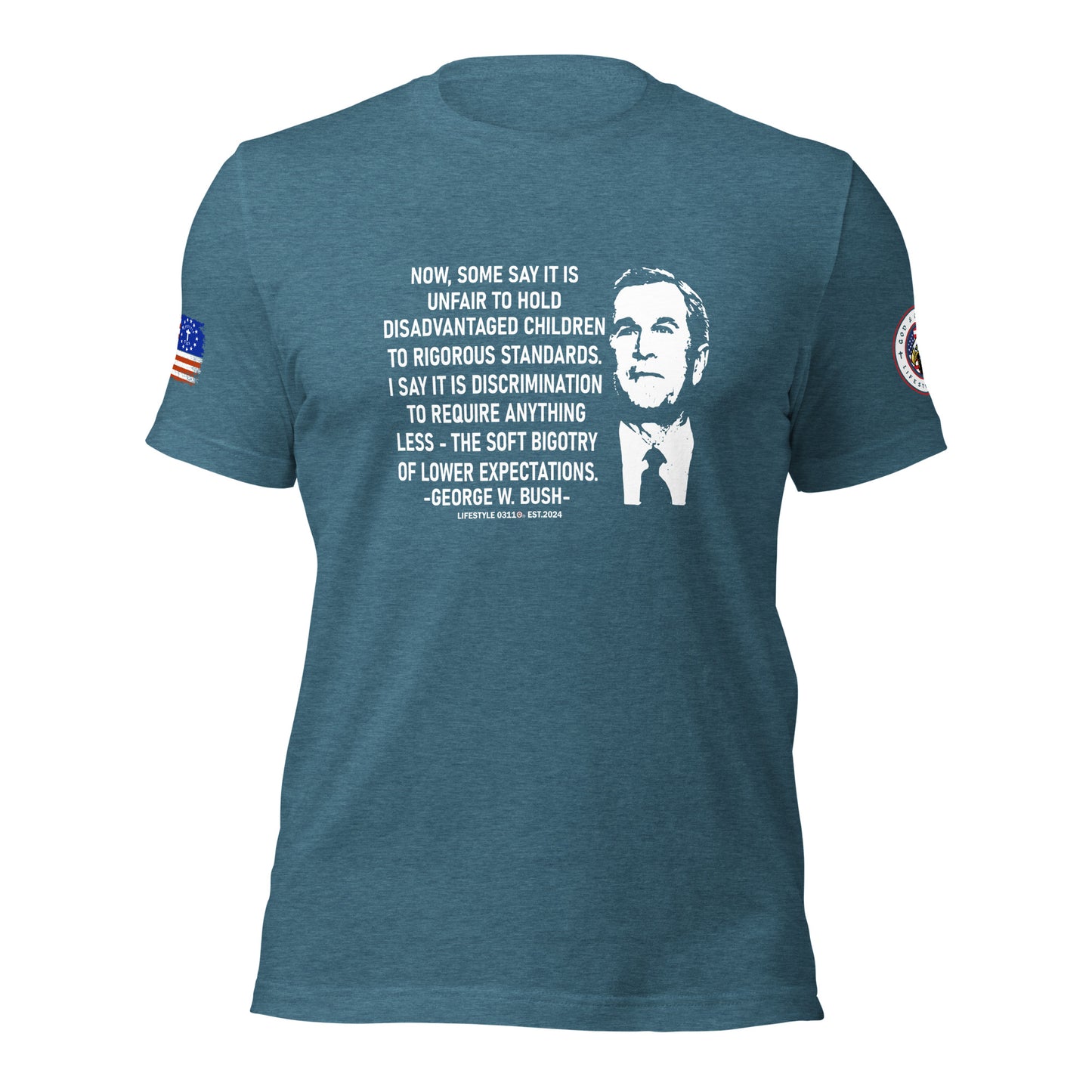 George W Bush Disadvantaged children Unisex t-shirt