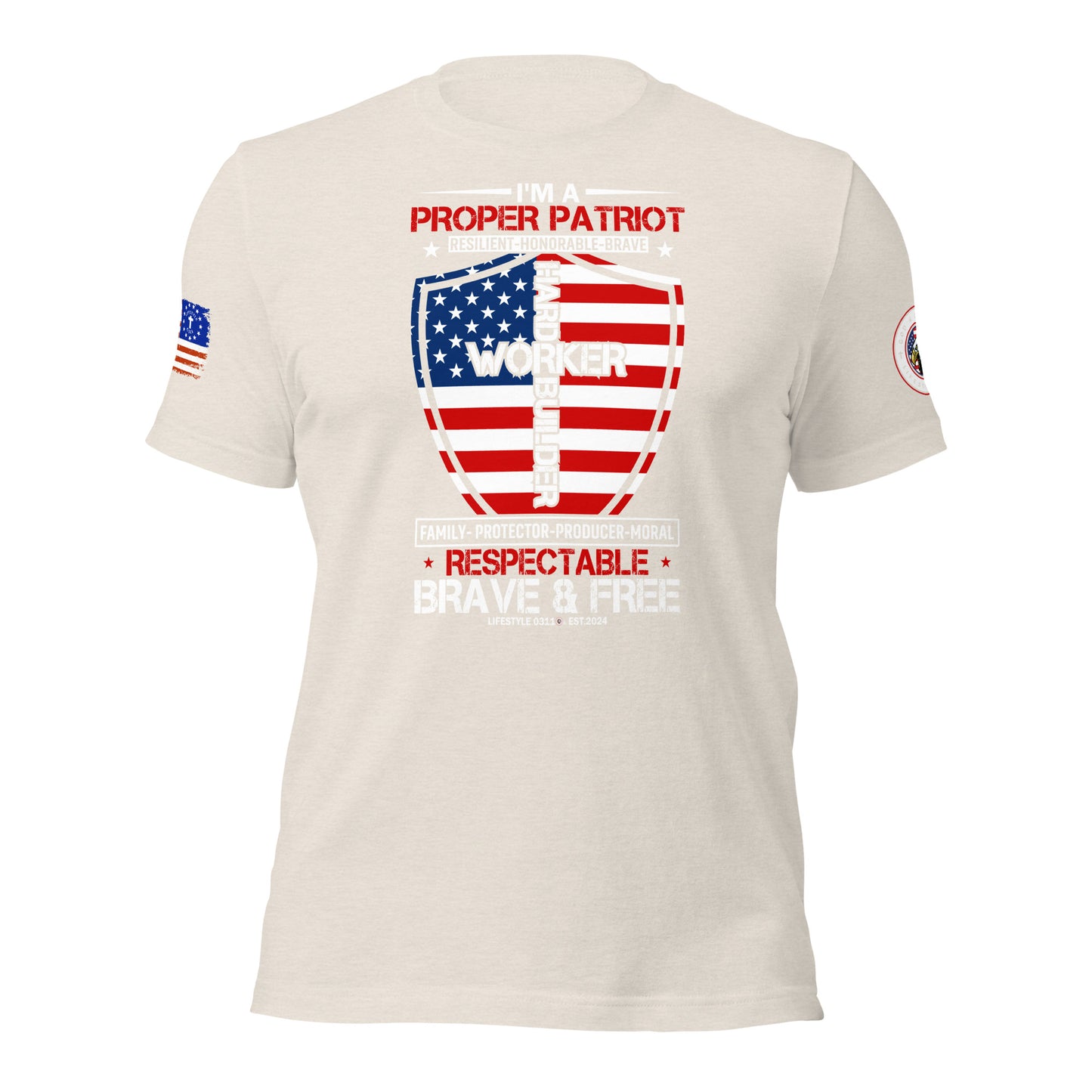 Proper Patriot Unisex t-shirt