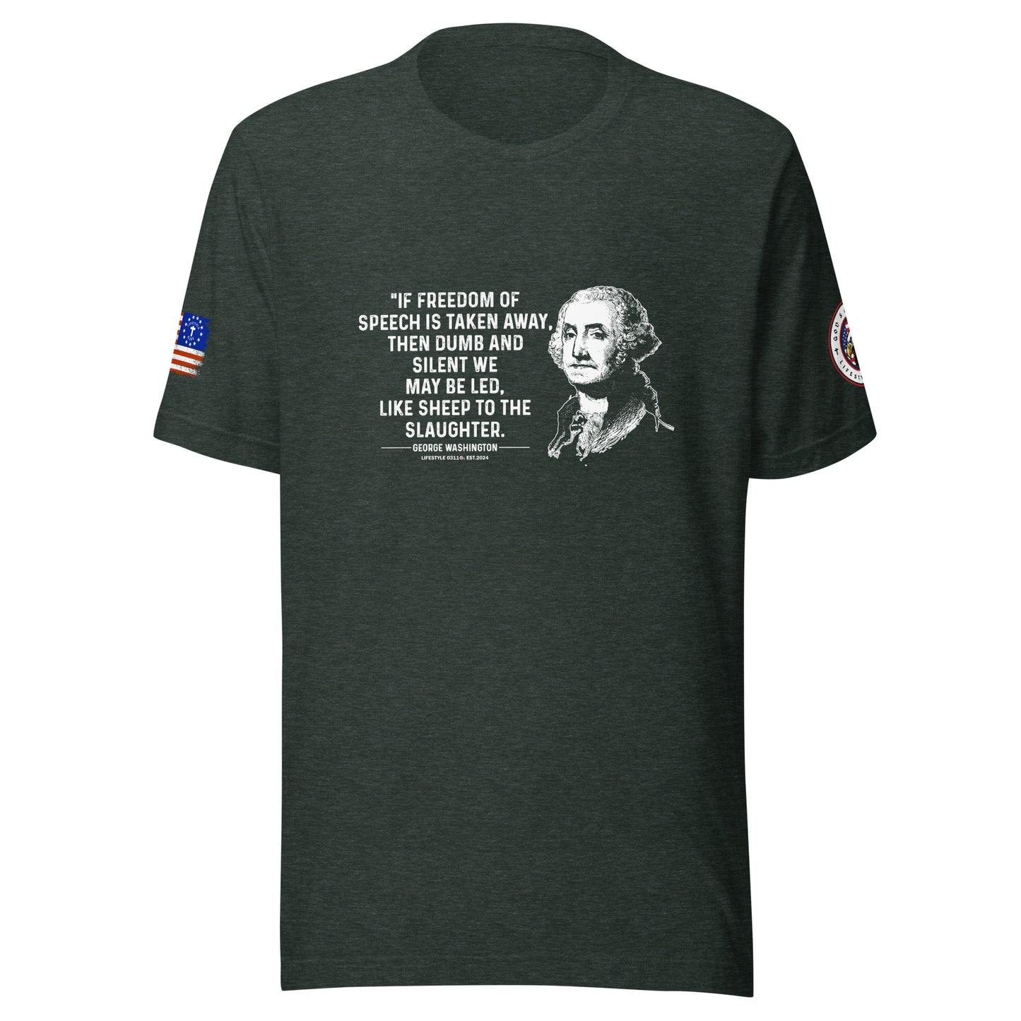 George Washington If Freedom of Speech Unisex t-shirt