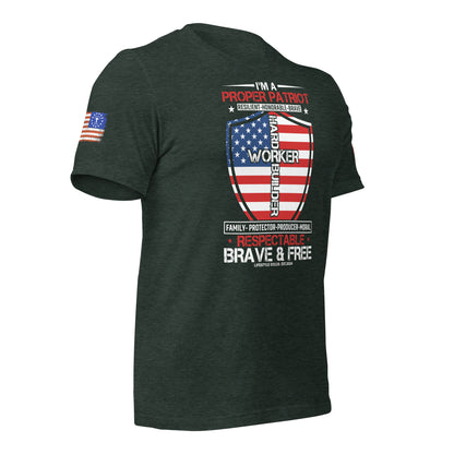 Proper Patriot Unisex t-shirt