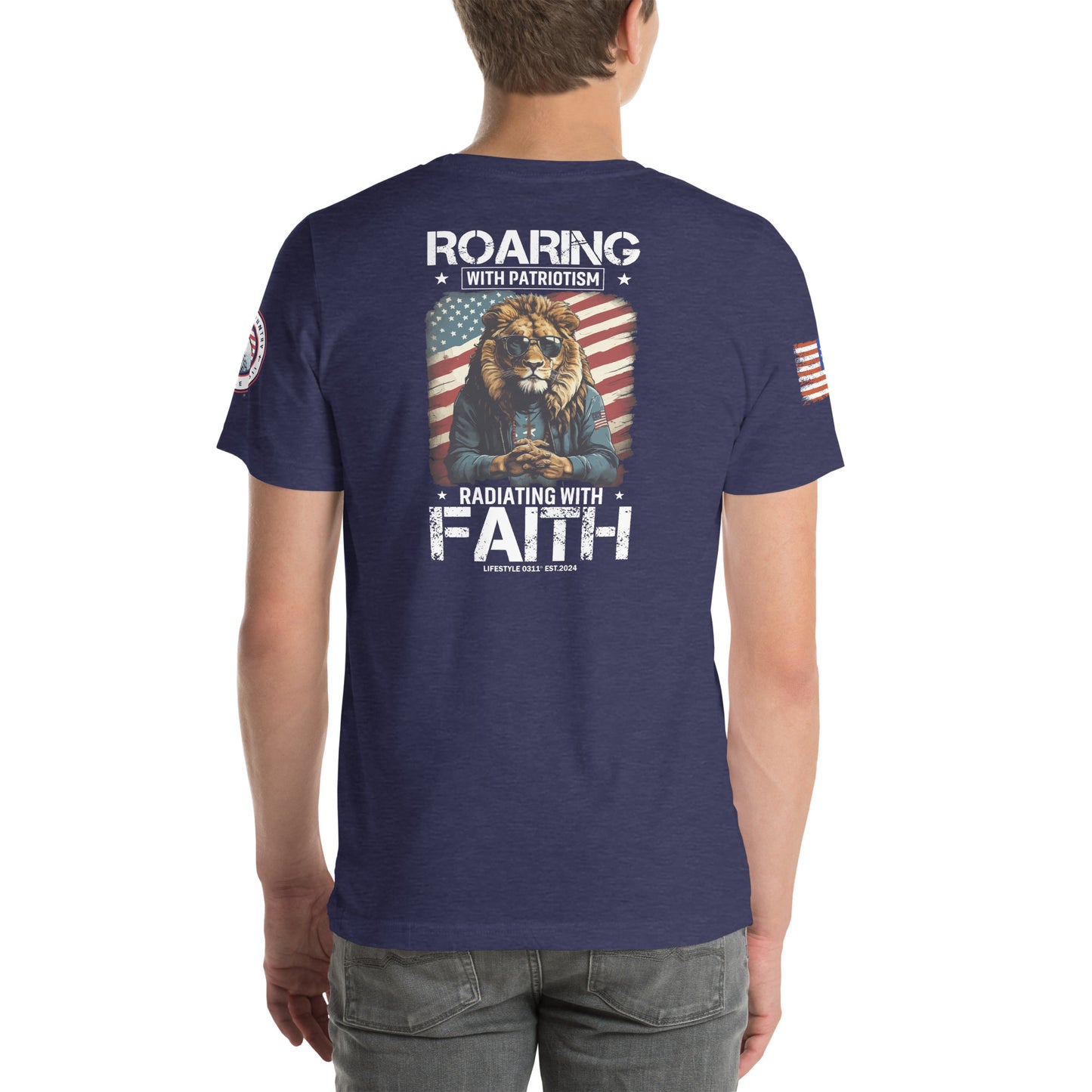 Roaring With Patriotism Unisex t-shirt