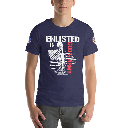 Enlisted in Gods Army Unisex t-shirt