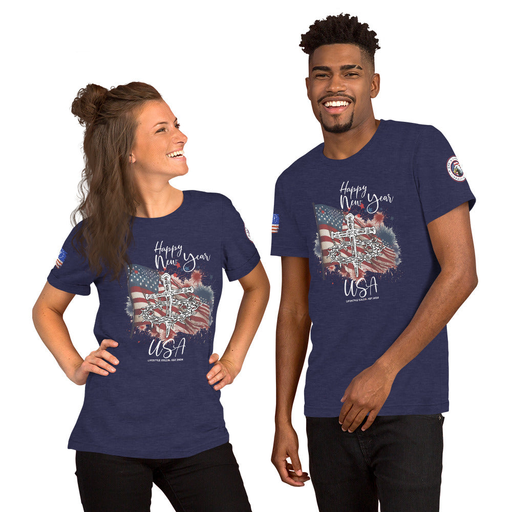 Happy New Year USA Unisex t-shirt