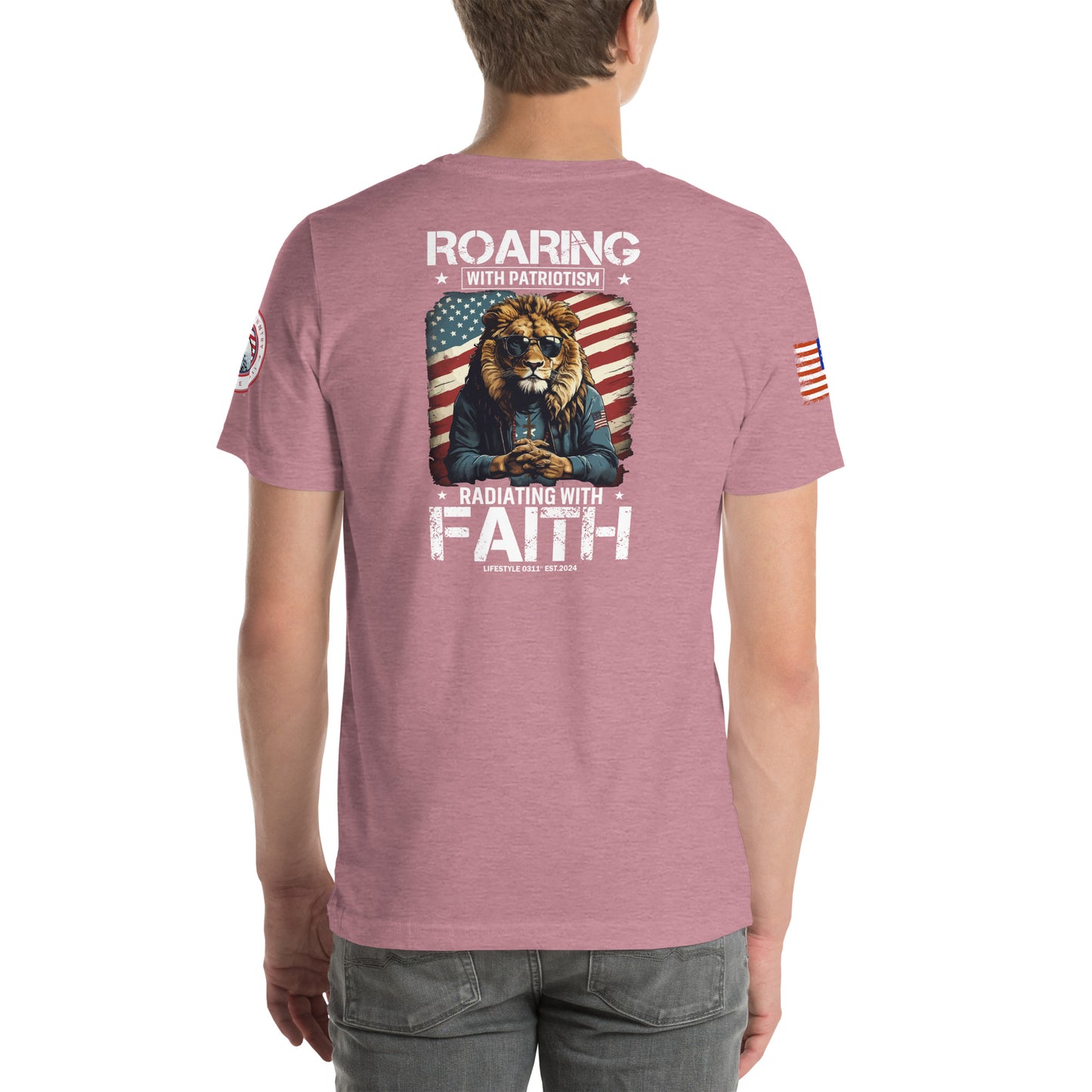 Roaring With Patriotism Unisex t-shirt