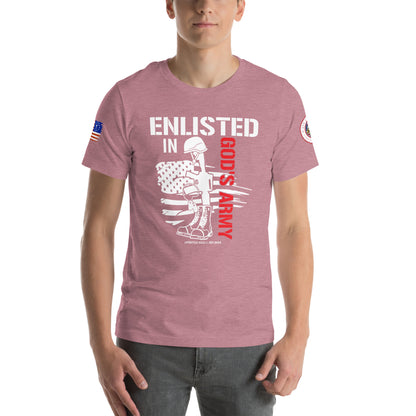 Enlisted in Gods Army Unisex t-shirt