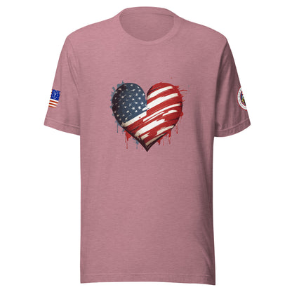 Heart USA Unisex t-shirt