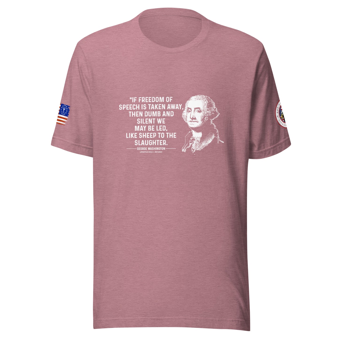 George Washington If Freedom of Speech Unisex t-shirt