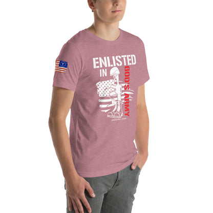 Enlisted in Gods Army Unisex t-shirt