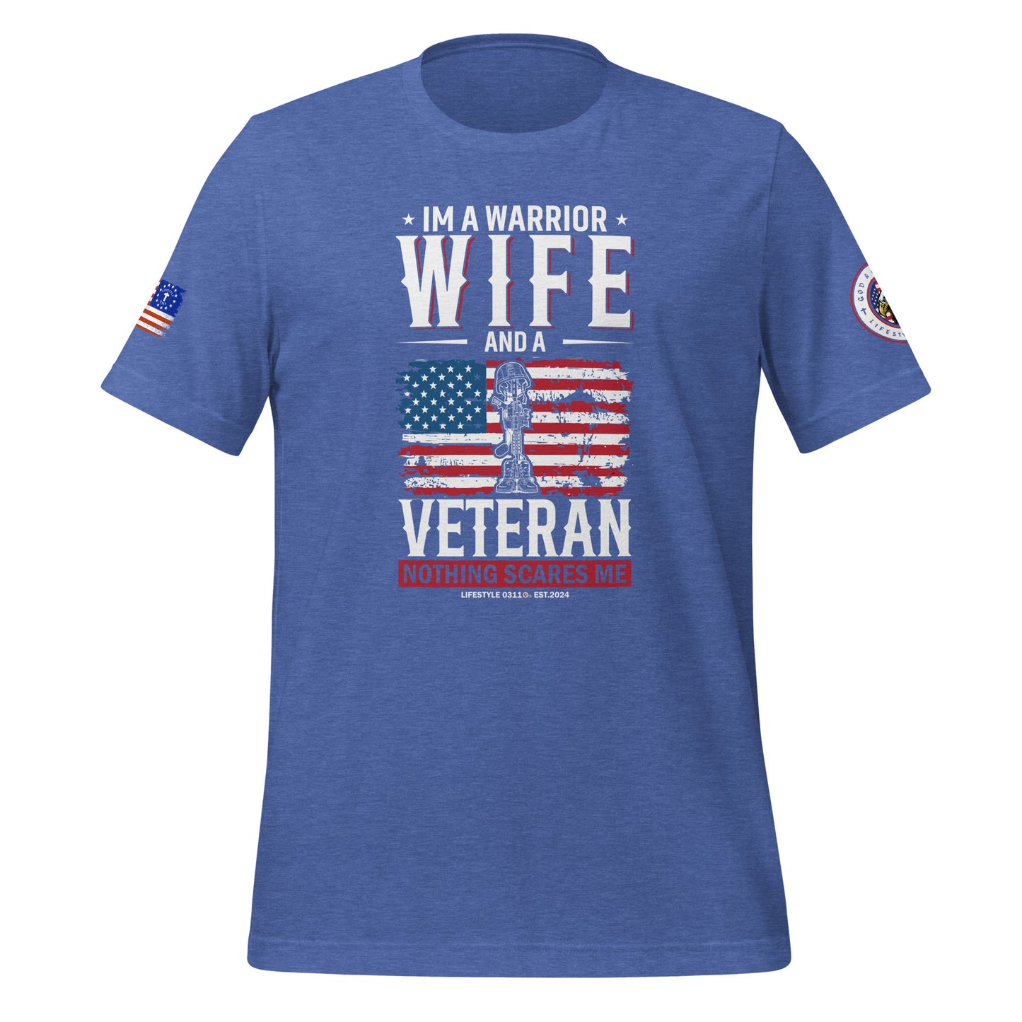 Wife, Worrier & Veteran  Unisex t-shirt