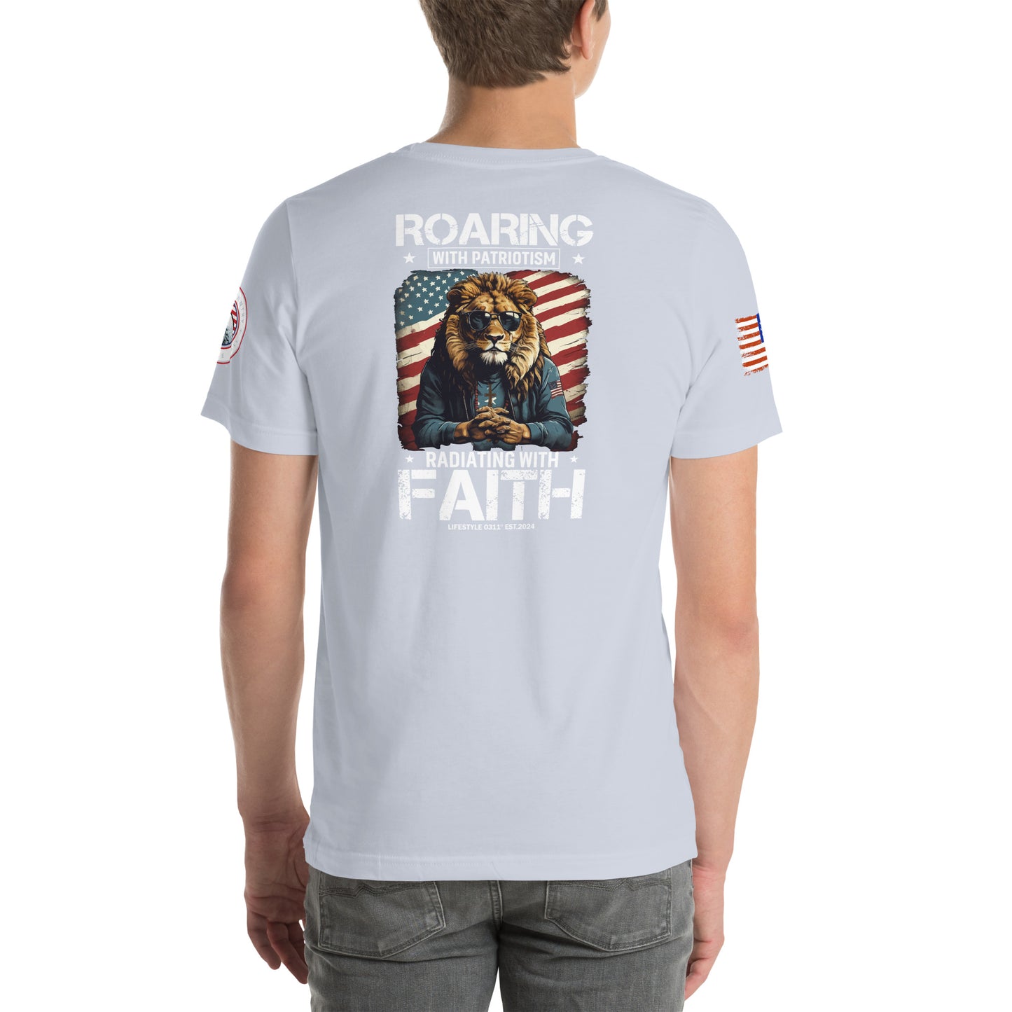 Roaring With Patriotism Unisex t-shirt