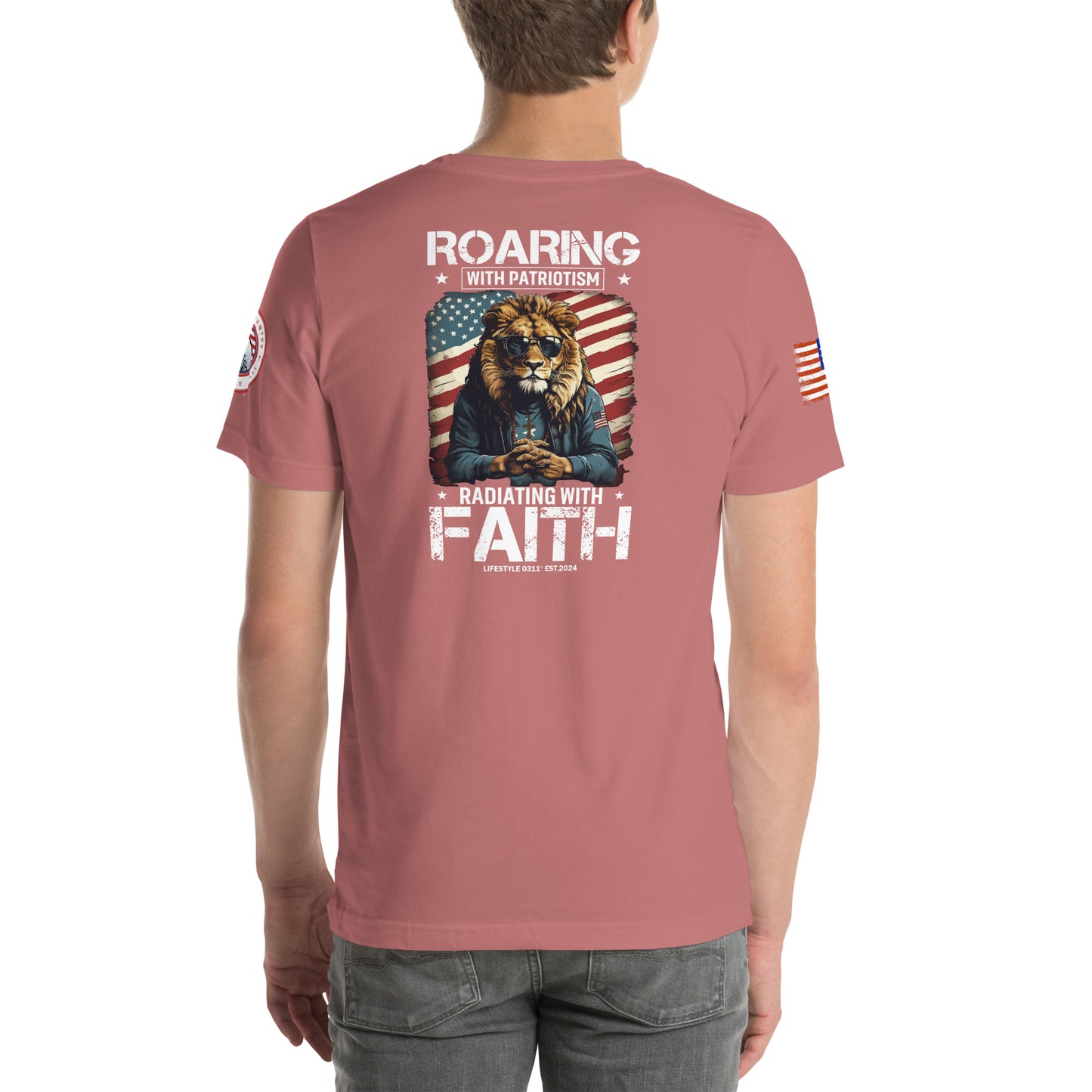 Roaring With Patriotism Unisex t-shirt