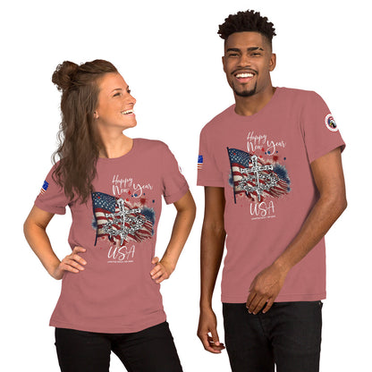 Happy New Year USA Unisex t-shirt