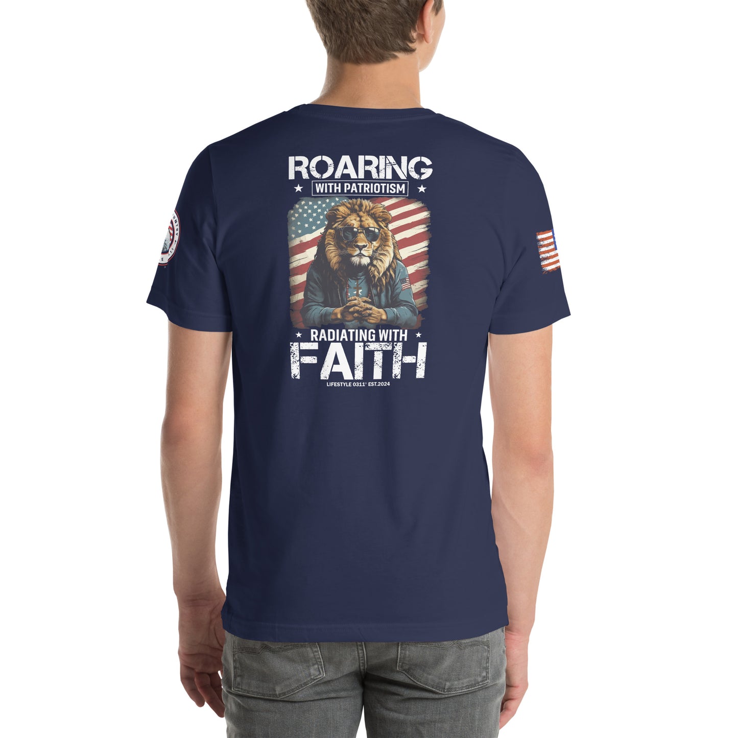 Roaring With Patriotism Unisex t-shirt