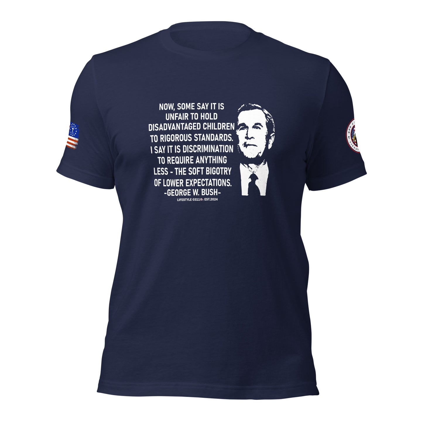 George W Bush Disadvantaged children Unisex t-shirt