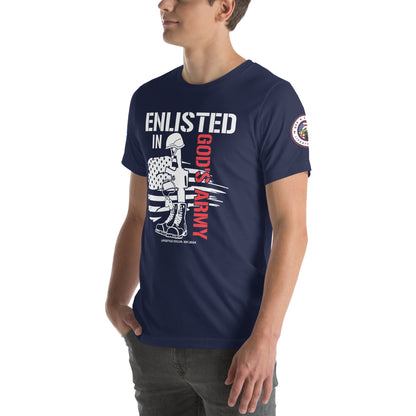 Enlisted in Gods Army Unisex t-shirt