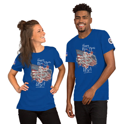 Happy New Year USA Unisex t-shirt