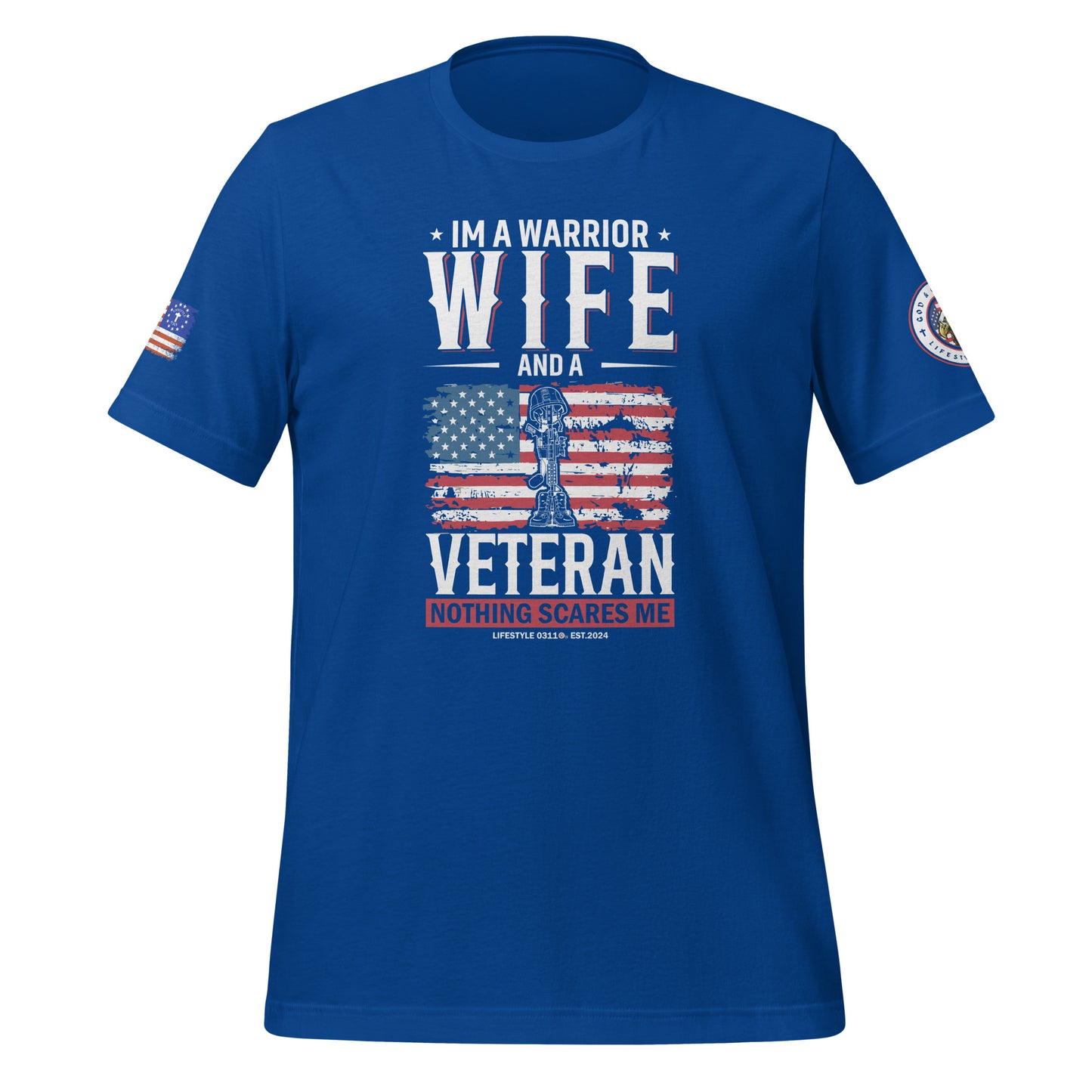 Wife, Worrier & Veteran  Unisex t-shirt